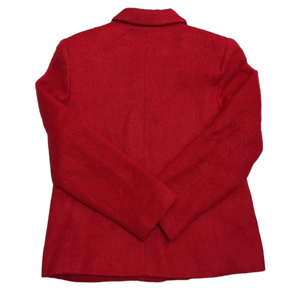 SOLD Josephine Chaus vintage red wool blend jacket Sz 6 - Picture 4 of 11